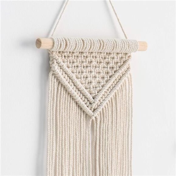 Small Macrame Wall Hanging 3 Pack Boho Art Woven Wall Decor Home Chic Decoration - Picture 6 of 8
